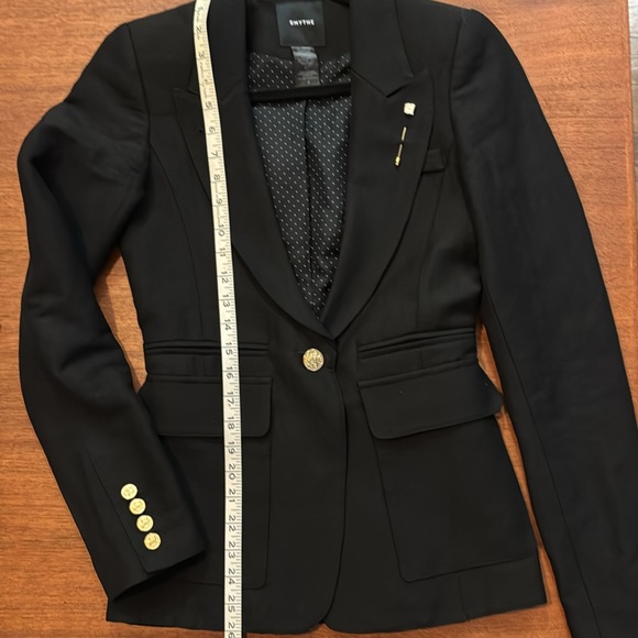 Classic black SMYTHE Tuxedo Peaked Lapel Blazer - Picture 3 of 9